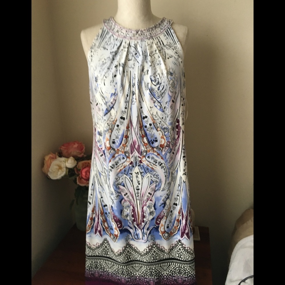 NWOT WHBM strappy back detail stretchy knit sheath